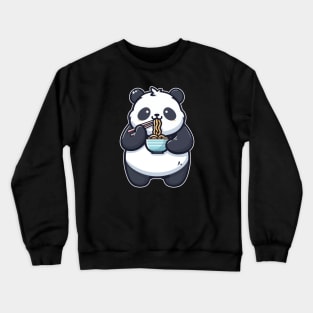 Panda eating Ramen Crewneck Sweatshirt